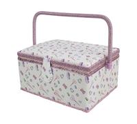 Großer Nähkorb - Mehrere Fächer Abnehmbar, Tablettgriff, Tragbarer Organizer | Vintage-Box Für Fadennadeln, Ausbessern, Häkeln, Basteln, Damen, Erwachsene, Zuhause, Roadtrip, Zubehör, Aufbewahrungslös