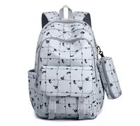 Großer Rucksack für Schülerinnen und Schüler der Mittelstufe, Schulranzen für Damen, Schwarzer Schulrucksack zur Entlastung, Blauer Schulranzen für Jungen (grau und blau)