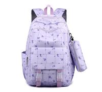 Großer Rucksack für Schülerinnen und Schüler der Mittelstufe, Schulranzen für Damen, Schwarzer Schulrucksack zur Entlastung, Blauer Schulranzen für Jungen (lila)