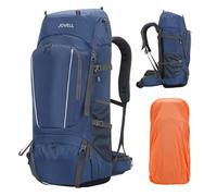 Großer Wanderrucksack mit Regenhülle, wasserdichter leichter Reise- und Campingrucksack für Outdoor-Klettern, Touren & Wandern, robuster Trekkingrucksack mit atmungsaktivem Design für Herren und Damen