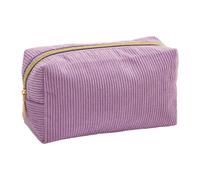 Großes Federmäppchen aus Cord, große Öffnung, weiche Cord-Bleistifttasche, Organizer mit Reißverschluss, niedlich, ästhetisch, Schulbedarf für Teenager, violett, Refer to description, Unisex