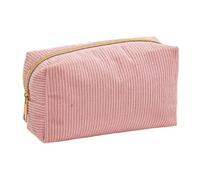 Großes Federmäppchen aus Cord, große Öffnung, weiche Cord-Bleistifttasche, Organizer mit Reißverschluss, niedlich, ästhetisch, Schulbedarf für Teenager, rose, Refer to description, Unisex