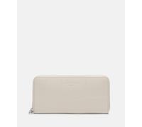 Großes Portemonnaie aus Leder beige