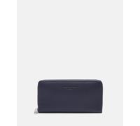 Großes Portemonnaie aus Leder blau