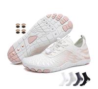 Grounded Footwear for Women Men, Grounding Shoes with Copper Neuropathy Soft Comfortable Hike Barefoot Shoes (8305White, Erwachsene, Damen, 43, Numerisch, EU Schuhgrößensystem, M)