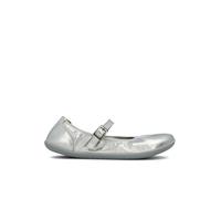 Groundies Leder-Barfußschuhe "Amber 2.0" in Silber - Größe 39 | Damen Ballerinas