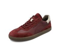 GROUNDIES Panama Bordeaux (Rot) - sportlicher Schnürschuh - Barfußschuhe Damen, Rot, Leder