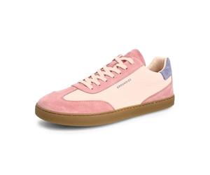 GROUNDIES Panama Bordeaux (Rot) - sportlicher Schnürschuh - Barfußschuhe Damen, Rot, Leder