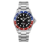 GROVANA Uhr Key West Steel Pepsi Swiss Made Automatik 43mm Herren 1572,2135