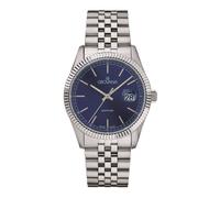 GROVANA Unisex Uhr Jubiläum Quarz Silber 41mm Blue Index