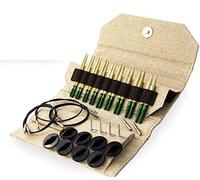 Grove Lykke Stricknadel-Set mit auswechselbarem Rundstricknadeln, 8,9 cm, Beige