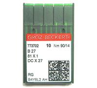 Groz-Beckert 10 B 27 Rundkolben 81x1 / DC x 27 Industrie Nähmaschinen Nadeln St. 90/14