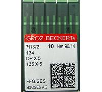 Groz-Beckert 10 Stretch Rundkolben DPx5 / 135x5 Nähmaschinen Nadeln System 134 / FFG/SES Industrie St. 90/14