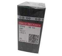 Groz-Beckert 2091, TQX7, 175X7 Industrielle Knopf-Nähmaschinennadeln in CKPSMS, transparenter Kunststoffbox, kompatibel mit der Marke Juki MB-372/373 Singer Marke 175 (Nadelgröße: 18/110), 100 Stück