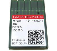 Groz-Beckert Industrie-Nähmaschinennadeln - 134R 135X5 DPX5, Packung mit 10 Stück, alle Größen 90/14