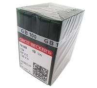 Groz-Beckert Nadel in transparenter Kunststoffbox, 100 Groz-Beckert 134 135 x 5 DPX5 SY1955 Gebedur Titan-Nähmaschinennadeln (12/80)