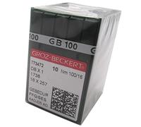 Groz-Beckert Nadel in transparenter Kunststoffbox, 100 Groz-Beckert DBX1 16X257 1738 Gebedur Titan-Nähmaschinennadeln (16/100)