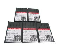 Groz-Beckert Nadel in transparenter Kunststoffbox, 50 Stück, B27, Groz Beckert, Gebedur, Titan, Industrie-Overlock-Nähnadeln (Nadelstärke: 12/80 FFG)