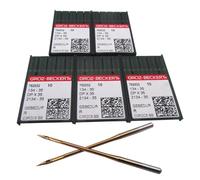 Groz-Beckert Nadeln in transparenter Kunststoffbox, 50 Stück, Groz-Beckert 134-35 DPX35 Gebedur-Titannadeln, kompatibel mit Pfaff Marke 145, 335, 545, 1245, 1246 (Nadelstärke: 19/120)