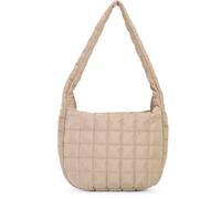 GRPKSSIB Damen Puffer Bag Gesteppte Schultertasche Leichte Nylon Tote Bag Puffy Crossbody Tasche Große Kapazität Hobo Geldbörse Handtasche, Khaki, Large