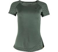 Grüezi Bag Deanna Boulder WoodWool Damen T-Shirts gruen Größe S Trekking Geruchsneutralisierend Merinowolle