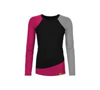 Grüezi Bag Woodwool Longsleeve Lady Phillippa black-raspberry red (1006) XS