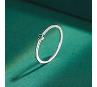 (Grün -6) Exquisite Mode S925 Sterling Silber Ringe Für Frauen Echte CZ Finger Verlobung Braut Ringe