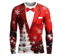 Grün Weihnachts Herren Pullover Lustige Rentier 3D Weihnachten Sweater Christmas Weihnachtspullover Weihnachtsmann Sweatshirt Für Jungen Winter Weihnachtspulli Weihnachtsshirt Weihnachtshemd 3XL 6XL
