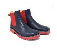 Grünbein Shoes Chelsea Boots Anke Naturform blau 40