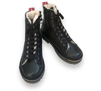 Grünbein Shoes Schnürboots mit Lammfell, Noa schwarz 36