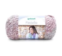 Gründl 4867-04 Pastello Garn, Cotton, mauve- marmor pastel farbe meliert, ca. 400 m, Meter