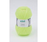 Gründl 5er Packung Wolle LISA Premium uni, 50gr, 100% Polyacryl,Bastelgarn,Strickgarn,Handarbeitswolle (27 neongelb)
