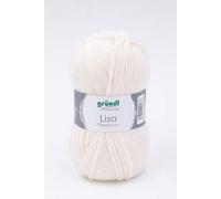 Gründl 5er Packung Wolle LISA Premium uni, 50gr, 100% Polyacryl,Bastelgarn,Strickgarn,Handarbeitswolle (02 creme)