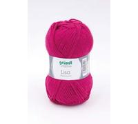 Gründl 5er Packung Wolle LISA Premium uni, 50gr, 100% Polyacryl,Bastelgarn,Strickgarn,Handarbeitswolle (14 fuchsia)