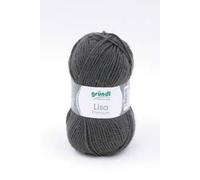 Gründl 5er Packung Wolle LISA Premium uni, 50gr, 100% Polyacryl,Bastelgarn,Strickgarn,Handarbeitswolle (25 anthrazit)