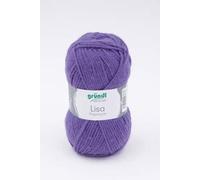 Gründl 5er Packung Wolle LISA Premium uni, 50gr, 100% Polyacryl,Bastelgarn,Strickgarn,Handarbeitswolle (43 lila)