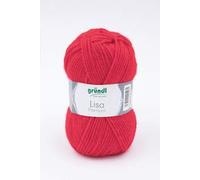 Gründl 5er Packung Wolle LISA Premium uni, 50gr, 100% Polyacryl,Bastelgarn,Strickgarn,Handarbeitswolle (12 signalrot)
