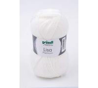 Gründl 5er Packung Wolle LISA Premium uni, 50gr, 100% Polyacryl,Bastelgarn,Strickgarn,Handarbeitswolle (01 weiß)