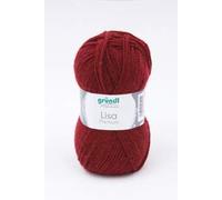 Gründl 5er Packung Wolle LISA Premium uni, 50gr, 100% Polyacryl,Bastelgarn,Strickgarn,Handarbeitswolle (13 bordeaux)