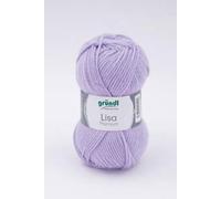Gründl 5er Packung Wolle LISA Premium uni, 50gr, 100% Polyacryl,Bastelgarn,Strickgarn,Handarbeitswolle (09 flieder)