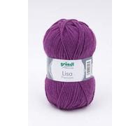 Gründl 5er Packung Wolle LISA Premium uni, 50gr, 100% Polyacryl,Bastelgarn,Strickgarn,Handarbeitswolle (48 aubergine)
