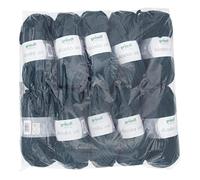 Gründl Alaska uni (Strick- und Häkelgarn mit wollartigem Charakter aus 80% Polyacryl und 20% Wolle, 100 g / 75 m, Nadelstärke: 10-12, 10 x 100 g), petrol
