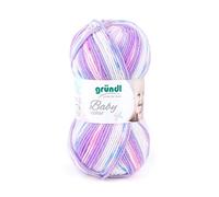Gründl Garn 3457-07 – 70% Polyacryl/30% Polyamid – 1 x 50 g – Flieder mehrfarbig