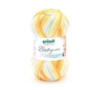 Gründl Garn Baby 3457-03 – 70% Polyacryl/30% Polyamid, 50 g, Orange Multicolor