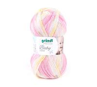 Gründl Garn Baby color 3457-02 – 70% Polyacryl/30% Polyamid, 50 g/150 m – Rose Multicolor