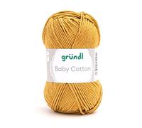 Gründl Baby Cotton, Babywolle, Baumwollgemisch,50 g/140m LL/NS 3-4,Wolle,Strick- und Häkelgarn, (11 mais)