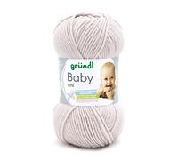 Gründl Baby uni Strickgarn/Häkelgarn 1 x 50 g, ecru
