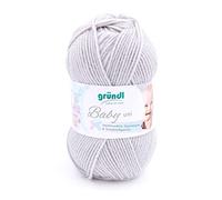 Gründl Baby uni Strickgarn/Häkelgarn 1 x 50 g, hellgrau