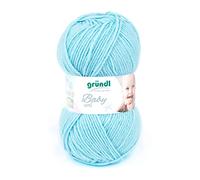 Gründl Baby uni Strickgarn/Häkelgarn 1 x 50 g, Pastelltürkis