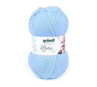 Gründl Garn 3458-03 – OEKO-TEX Babywolle 70/30 Polyacryl/Polyamid 50 g/150 m Pastellblau